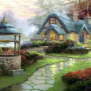 Cottagecore computer wallpaper