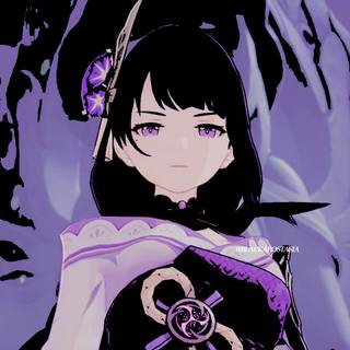 Raiden Shogun aesthetic wallpaper