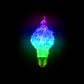 Colorful light bulbs wallpaper
