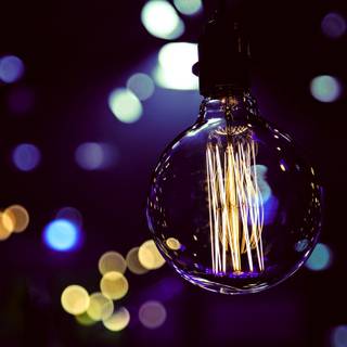 Colorful light bulbs wallpaper