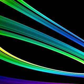 Green circles lines neon wallpaper