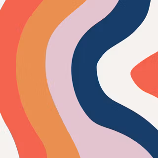 Bright color waves pattern wallpaper