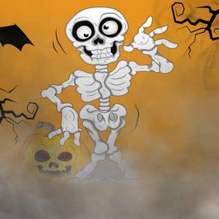 Funny skeleton wallpaper
