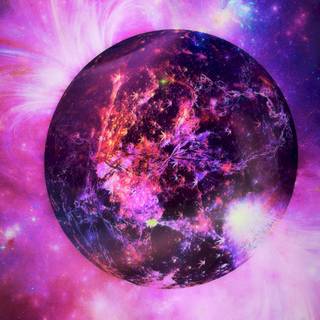 Pink planet wallpaper