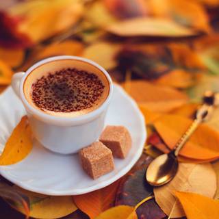 Coffee and autumn wallpaper