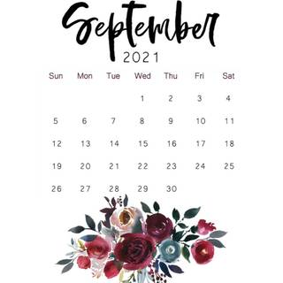 September 2021 calendar wallpaper