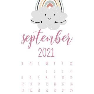 September 2021 calendar wallpaper