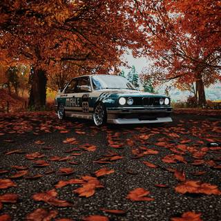 Autumn car wallpaper