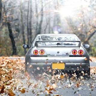 Autumn car wallpaper