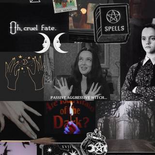 Halloween collage aesthetic wallpaper