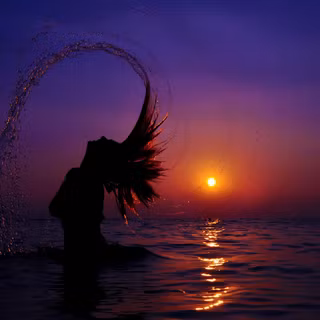 Women sunset wallpaper