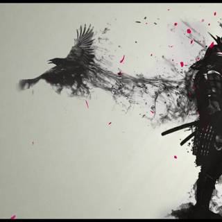 Black and white samurai wallpaper