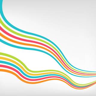 Colorful wavy lines wallpaper
