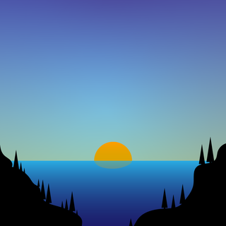 Sunset minimalist iPhone HD wallpaper