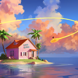 Anime island wallpaper