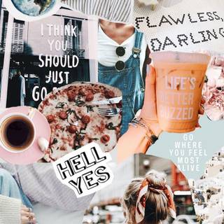 Fashion collage wallpaper