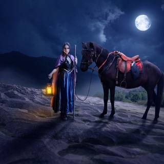 Night women wallpaper