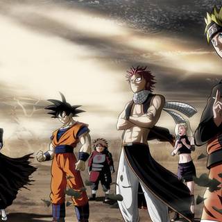 Goku Luffy Naruto wallpaper