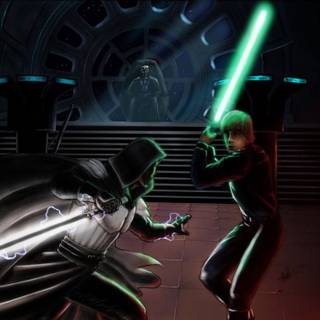 Lord Starkiller vs Luke Skywalker wallpaper