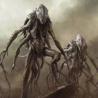 Alien robots desktop wallpaper