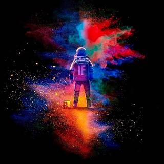 Trippy astronaut wallpaper