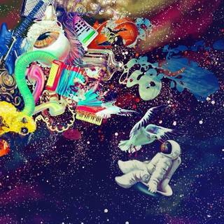 Trippy astronaut wallpaper
