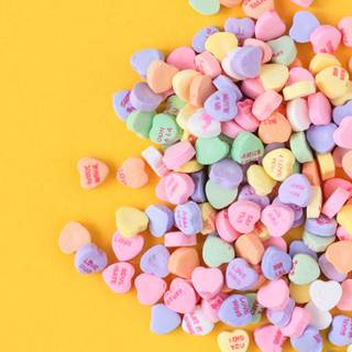 Candy hearts wallpaper