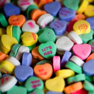 Candy hearts wallpaper