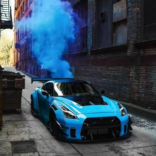Blue GTR wallpaper