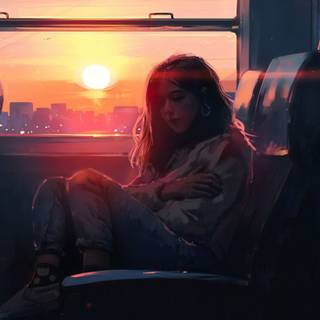 Lonely aesthetic girl wallpaper