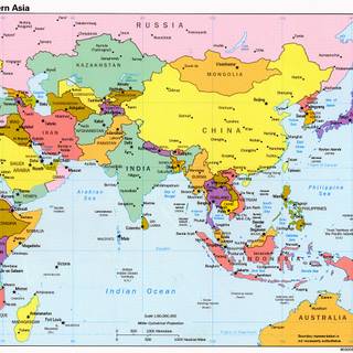 Map of Asia wallpaper