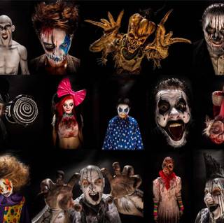 Dark Halloween collage wallpaper