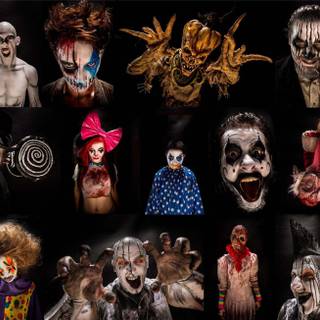 Dark Halloween collage wallpaper