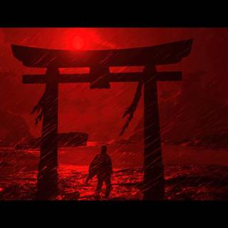 4k samurai red wallpaper