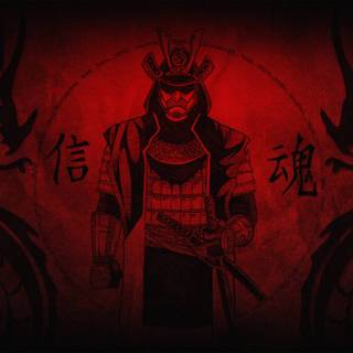 4k samurai red wallpaper