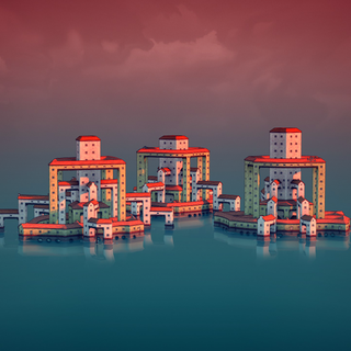 Townscaper game wallpaper