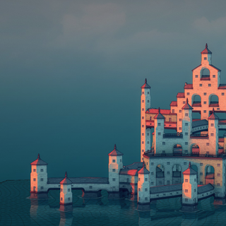 Townscaper game wallpaper