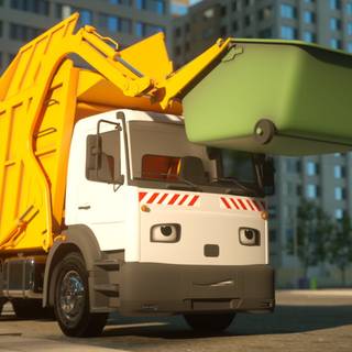 Garbage truck wallpaper