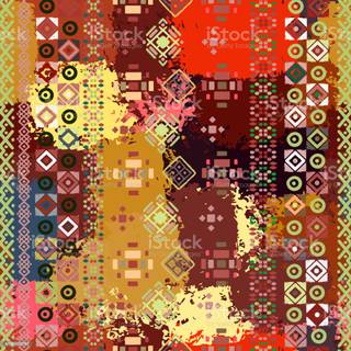 Colorful boho art painting wallpaper