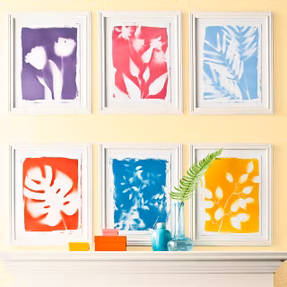 Colorful boho art painting wallpaper