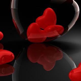 Heart bubbles wallpaper