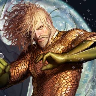 Aquaman suit desktop wallpaper