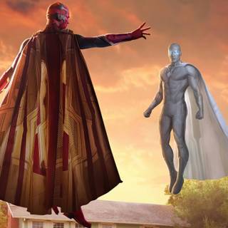 Wandavision and White Vision wallpaper