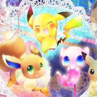 Pikachu x Eevee wallpaper