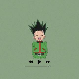 Soft green anime wallpaper