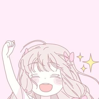 Aesthetic pink Kawaii wallpaper