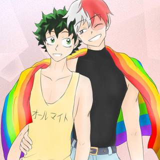 Pride Deku wallpaper