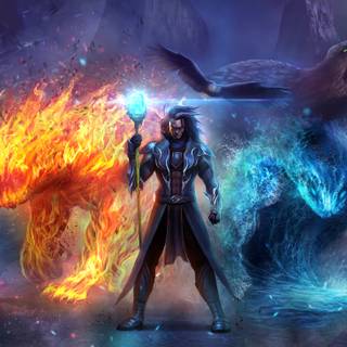 Fire monster wallpaper