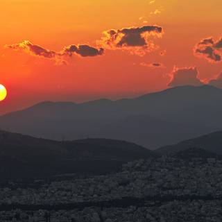 Mountain sunset HD wallpaper