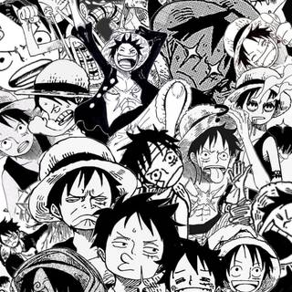 One Piece black and white wallpaper